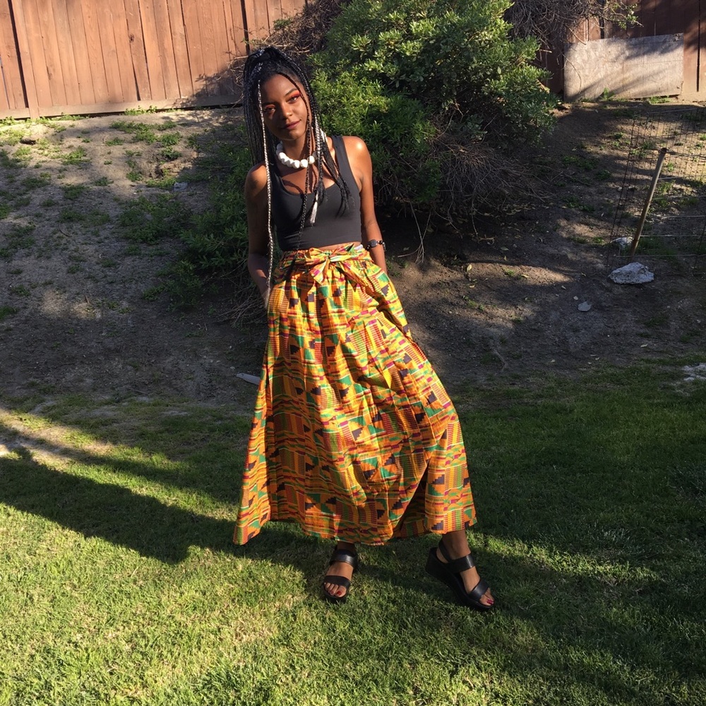 Unity  Missy Kenta elastic & tiestrap waist skirt